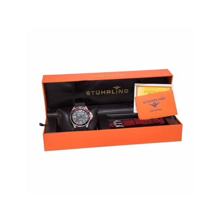 Stuhrling Mens Black Strap Watch-sp14977