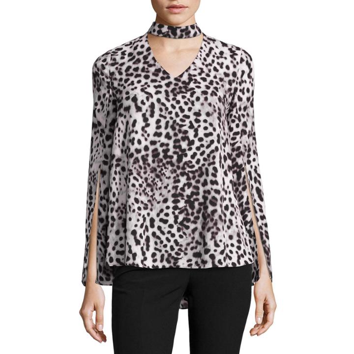 Worthington Long Sleeve Choker Blouse