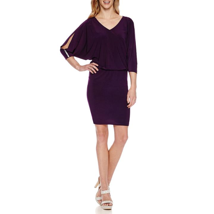 Msk 3/4 Sleeve Blouson Dress