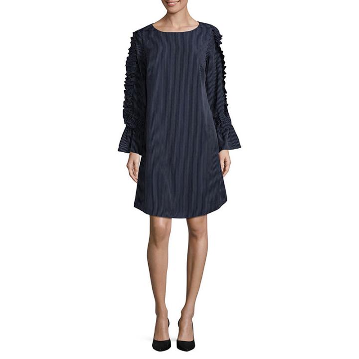 Luxology Ruffle Sleeve Stripe Dress
