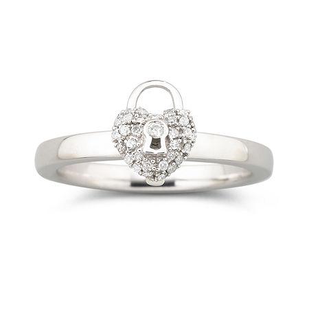 Personally Stackable 1/8 Ct. T.w. Diamond Heart Ring