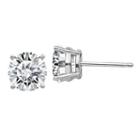 2 1/3 Ct. T.w. White Moissanite 14k White Gold 7mm Round Stud Earrings