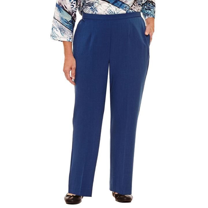 Alfred Dunner Arizona Sky Woven Flat Front Pants-plus Short