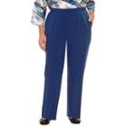 Alfred Dunner Arizona Sky Woven Flat Front Pants-plus Short