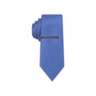 Jf J. Ferrar Satin Silk Tie With Tie Bar - Slim