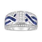 Ct. T.w. Diamond & Sapphire Ring