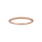 Personally Stackable 18k Rose Gold Over Sterling Silver 1.5mm Criss-cross Ring