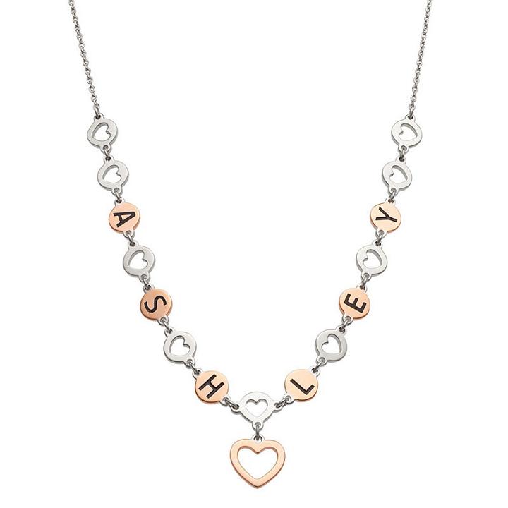 Womens 14k Rose Gold Over Silver Sterling Silver Heart Pendant Necklace
