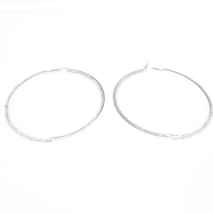 Vieste Rosa 3 1/2 Inch Hoop Earrings