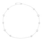 Liz Claiborne Womens White Simulated Pearls Round Strand Necklace
