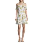 Disney Princess Short Sleeve Floral Maxi Dress-juniors