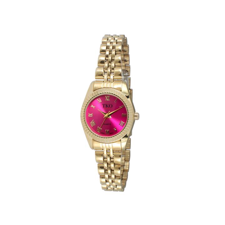 Tko Orlogi Womens Pink Dial Petite Bracelet Watch