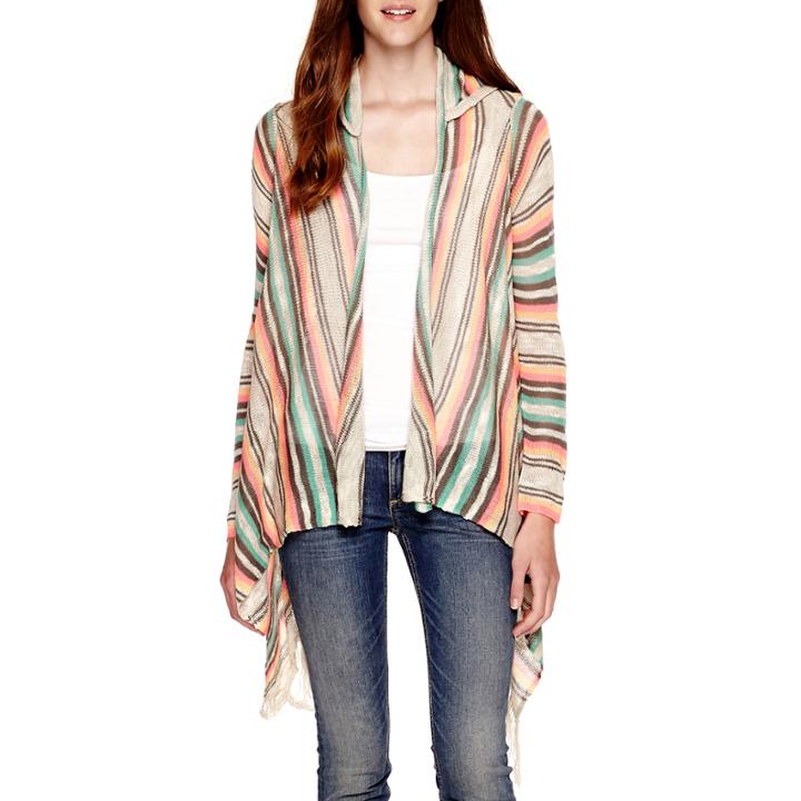 Self Esteem Long-sleeve Fringe Cozy Cardigan