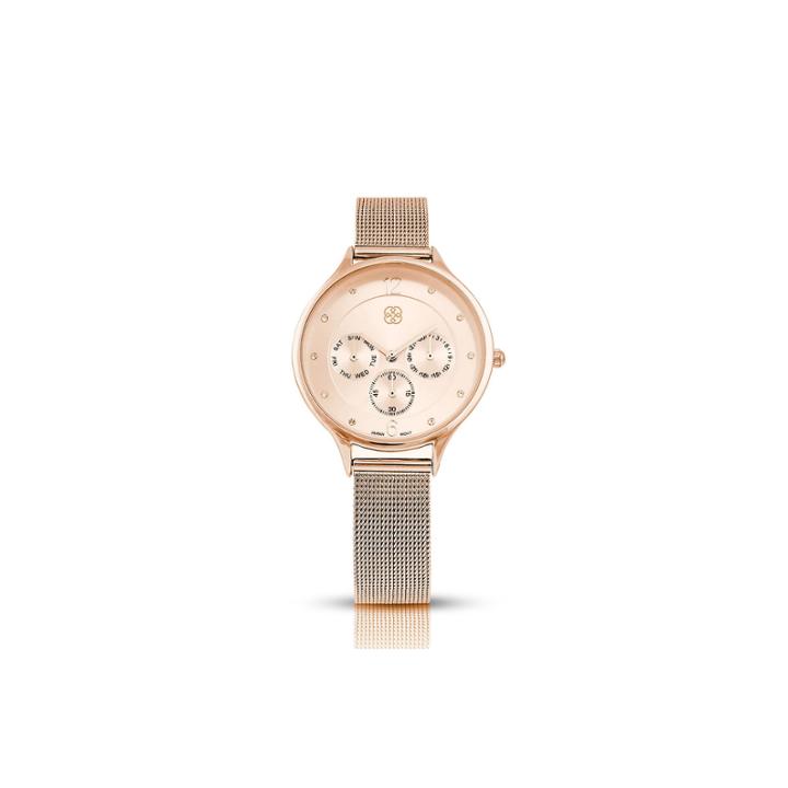 Daisy Fuentes Womens Rose Goldtone Strap Watch-df120rg