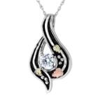 White Cubic Zirconia Sterling Silver Pendant