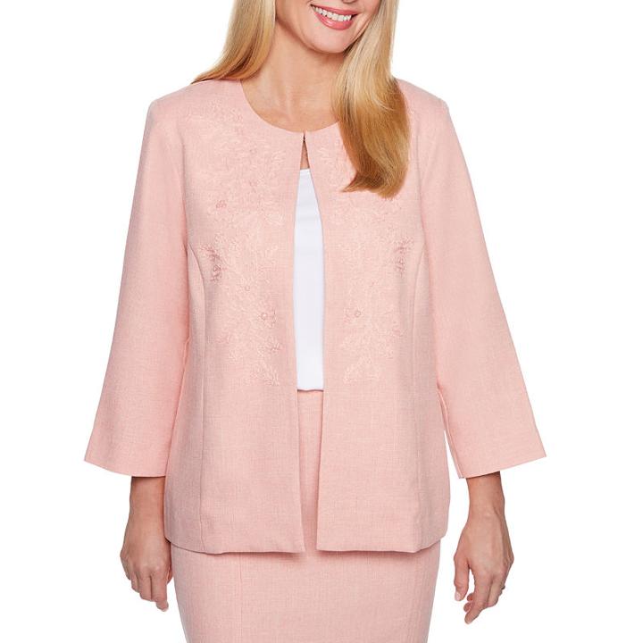 Alfred Dunner La Dolce Vita 3/4 Slv Soutache Jacket