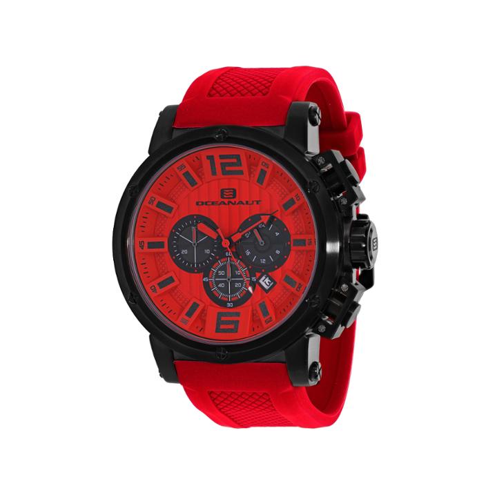Oceanaut Mens Red Strap Watch-oc2142