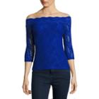 Decree Off-shoulder Lace Bodycon Top - Juniors
