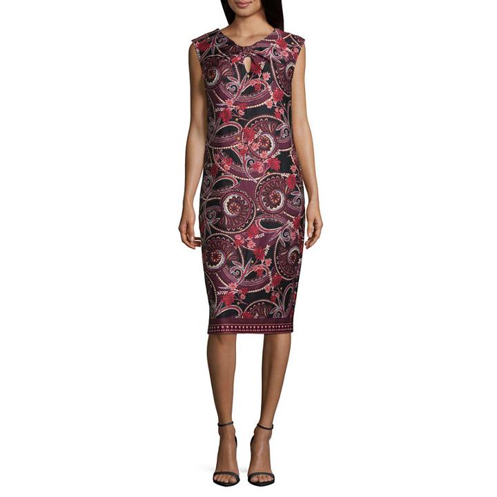Weslee Rose Sleeveless Circles Sheath Dress