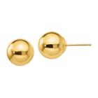14k Gold 9mm Round Stud Earrings