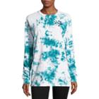 Flirtitude Long Sleeve Crew Neck Graphic T-shirt-juniors