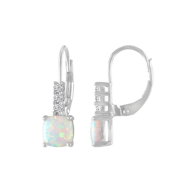 Multi Color Opal Sterling Silver Drop Earrings
