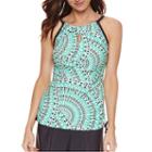 Free Country Medallion Tankini Swimsuit Top