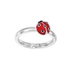 Personally Stackable Sterling Silver Ladybug Stackable Ring