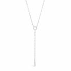 Womens 1/10 Ct. T.w. White Diamond Sterling Silver Y Necklace