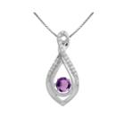 Love In Motion&trade; Genuine Amethyst And Lab-created White Sapphire Infinity Pendant