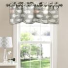 Half Moon Whale Room Darkening Valance Pink Single 52x18+ 2 Inch Header