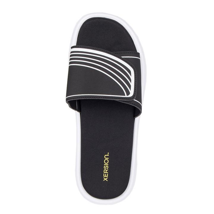 Xersion Striped Velcro Slides
