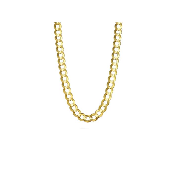 14k Yellow Gold 7mm Curb Necklace 26