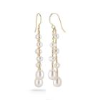 Cultured Freshwater Pearl 14k Yellow Gold Over Sterling Silver Drop Earrings
