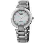 Burgi Womens Silver Tone Strap Watch-b-181ss