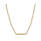 Infinite Gold&trade; 14k Yellow Gold Diamond-cut Hollow Rope Station Necklace