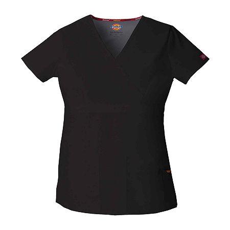 Dickies Womens Mock Wrap Scrub Top