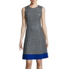 Alyx Sleeveless Diamond-print Fit-and-flare Dress