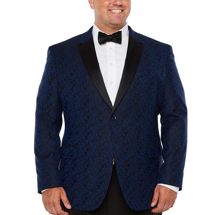 Jf J.ferrar Special Occasion Classic Fit Floral Sport Coat - Big And Tall