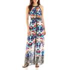 Nicole By Nicole Miller Sleeveless Floral Print Maxi Dress