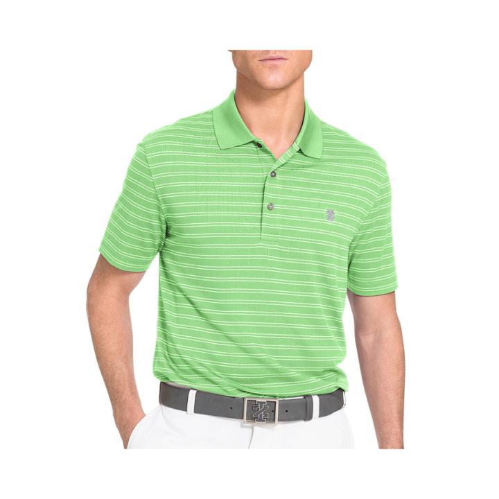 Izod Short-sleeve Classic Golf Plaid Jacquard Polo