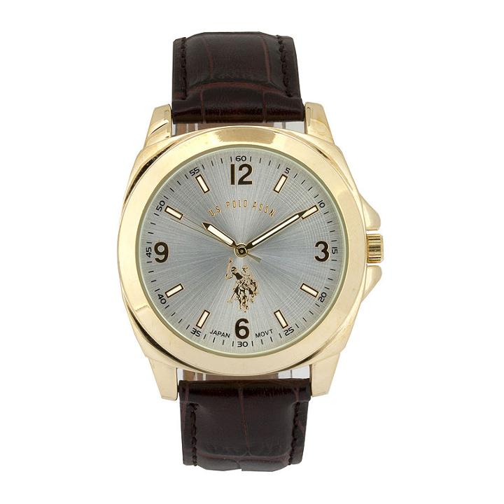 U.s. Polo Assn. Mens Brown Strap Watch-usc50011