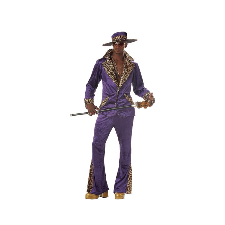 Pimp Purple Crushed Velvet Adult Costume