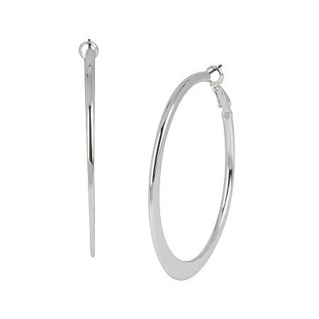 Worthington Silver-tone Hoop Earrings