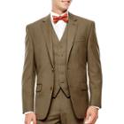 Izod Light Brown Sharkskin Suit Jacket - Classic Fit