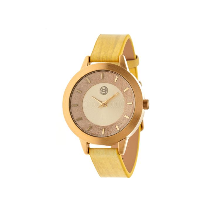 Earth Wood Autumn Yellow Strap Watch Ethew3001