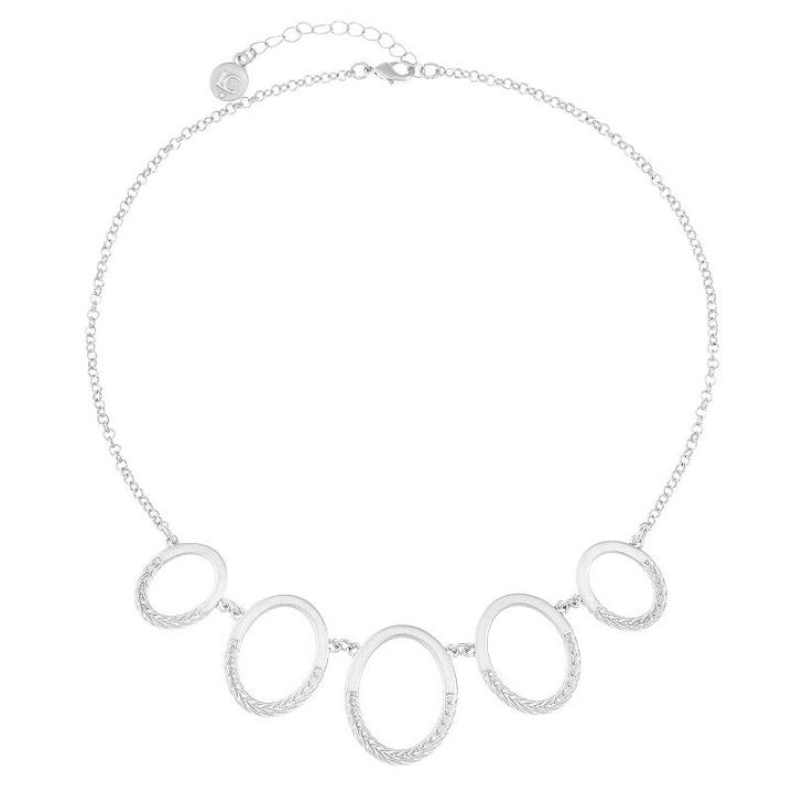 Liz Claiborne Womens Oval Choker Necklace