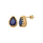 Lab-created Blue Sapphire 14k Gold Over Silver Earrings