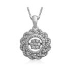 Love In Motion&trade; 1/4 Ct. T.w. Diamond Sterling Silver Circle Pendant Necklace
