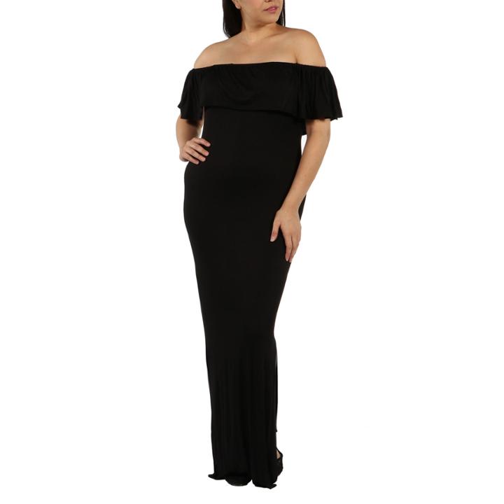 24/7 Comfort Apparel Long Cool Woman Maxi Dress-plus